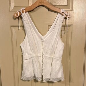 Abercrombie & Fitch White Button-Down Blouse size M